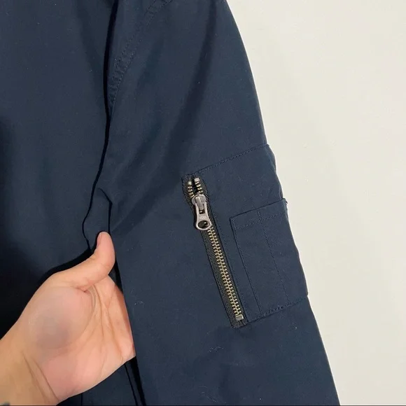 EVERLANE The Bomber Jacket/ Uniform In Navy Size Medium - Picture 3 of 13